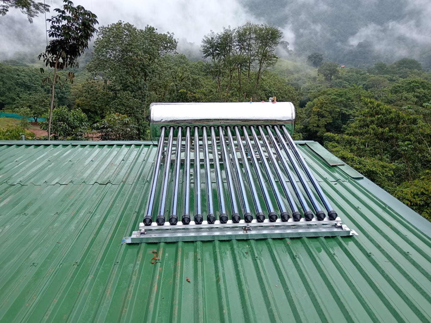 Photo of solar water header