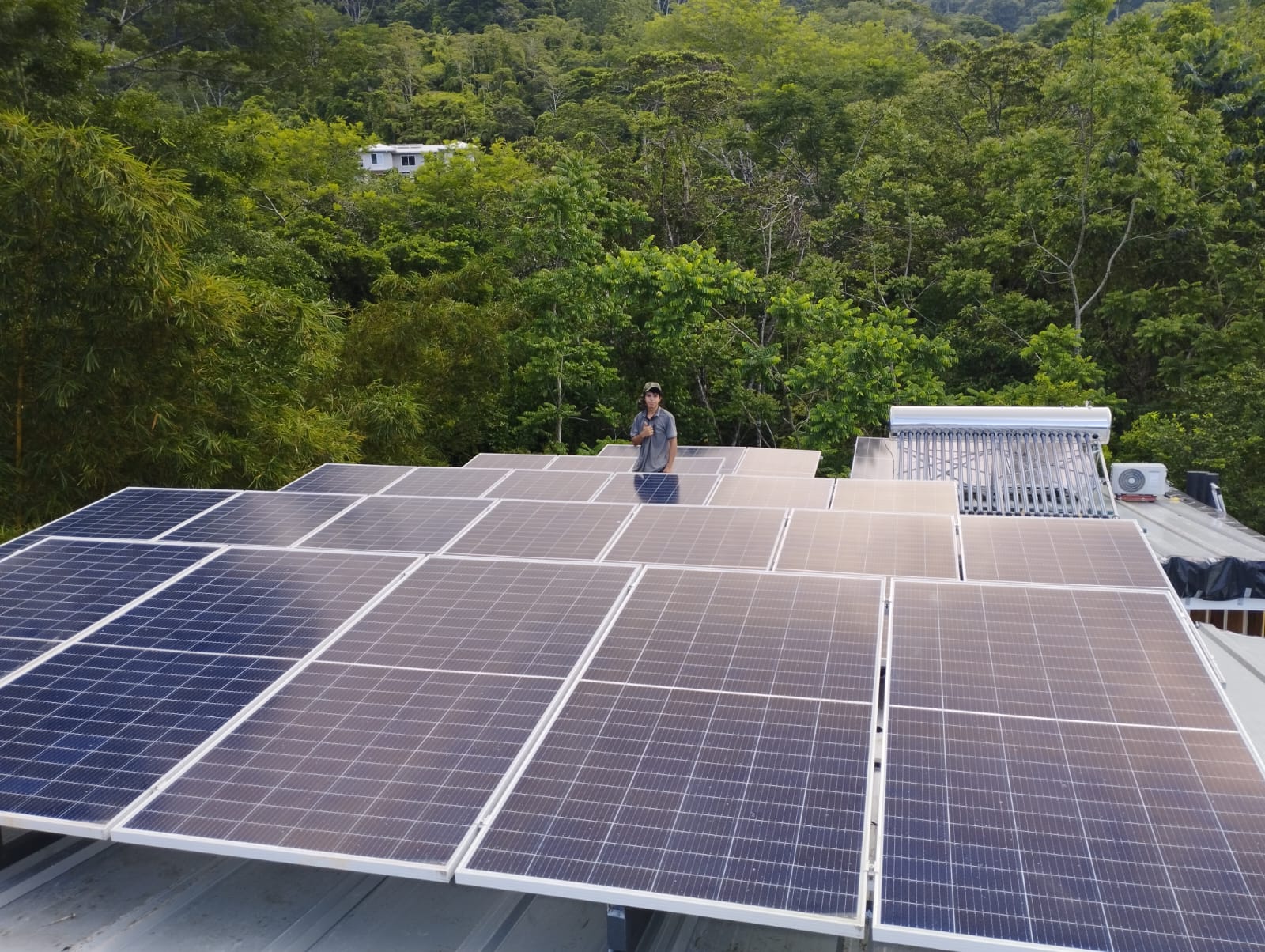 Photo of solar panel installation