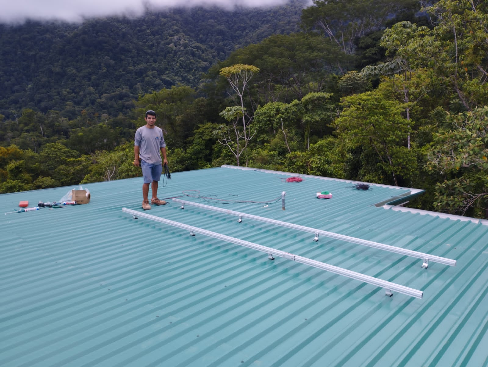 Photo of panel solar installation